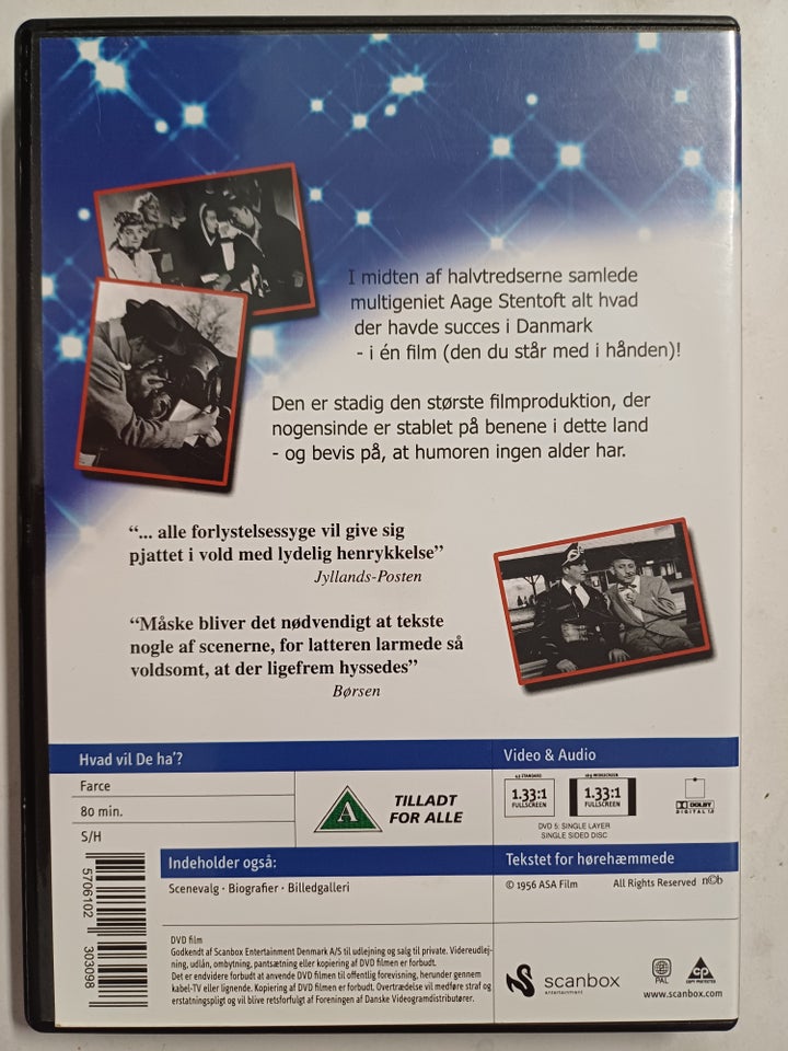 Hvad vil de ha'?, DVD, familiefilm