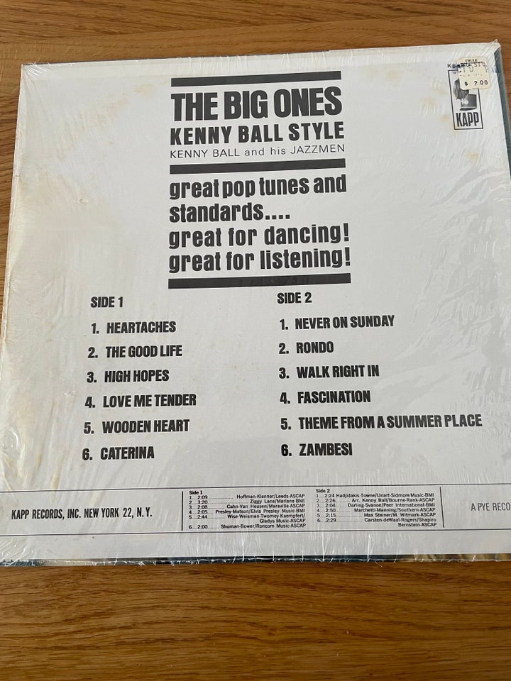 LP Kenny Ball 1 Press The Big Ones