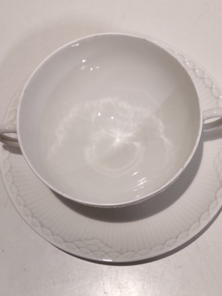 Porcelæn Bouillon kopper med låg