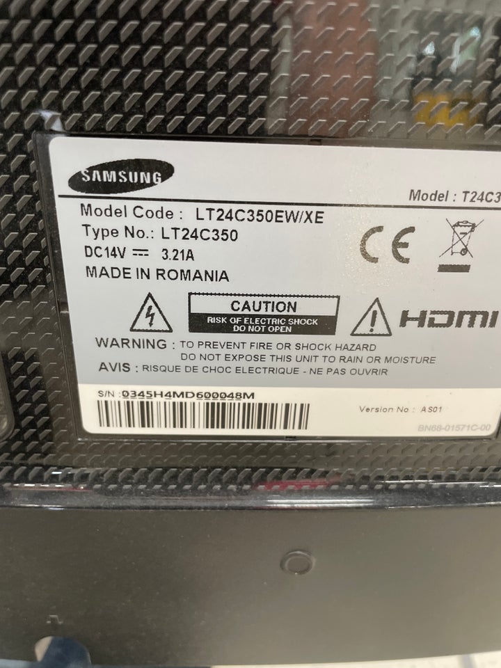 Samsung HDTV monitor T24C350 24