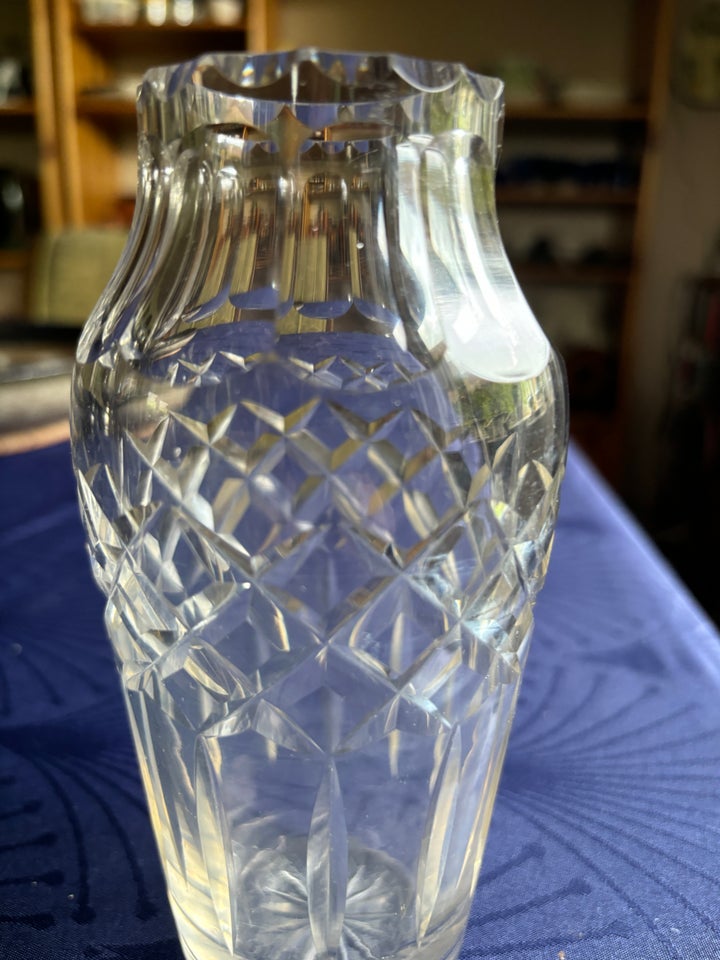 Glas Vase med slibninger