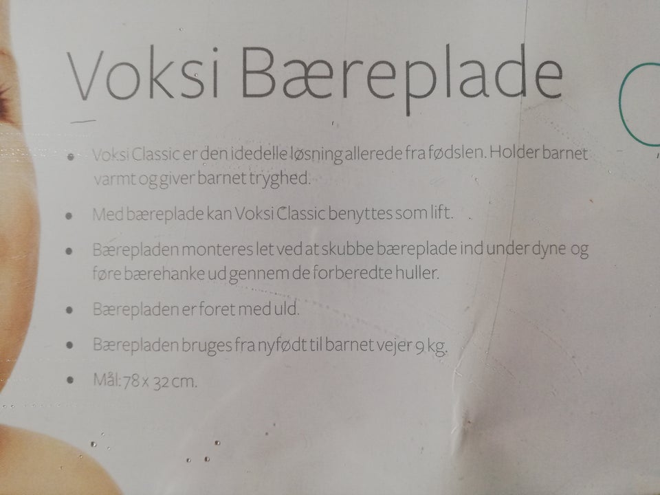 Bæresele Bæreplade Voksi