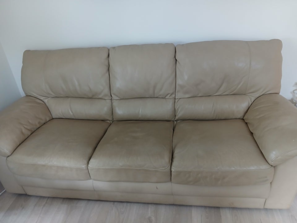 Sofa, læder, 3 pers.