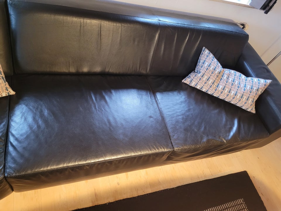 Sofa, læder, 4 pers.