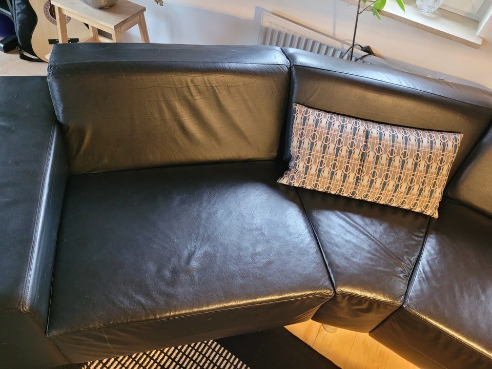 Sofa, læder, 4 pers.