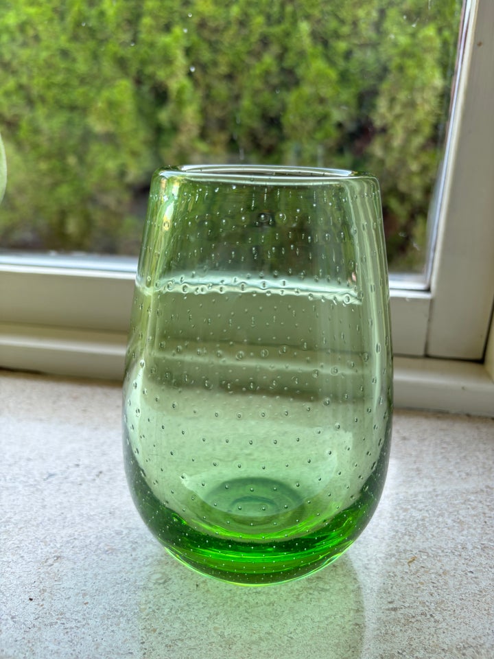 Glas Grøn vase