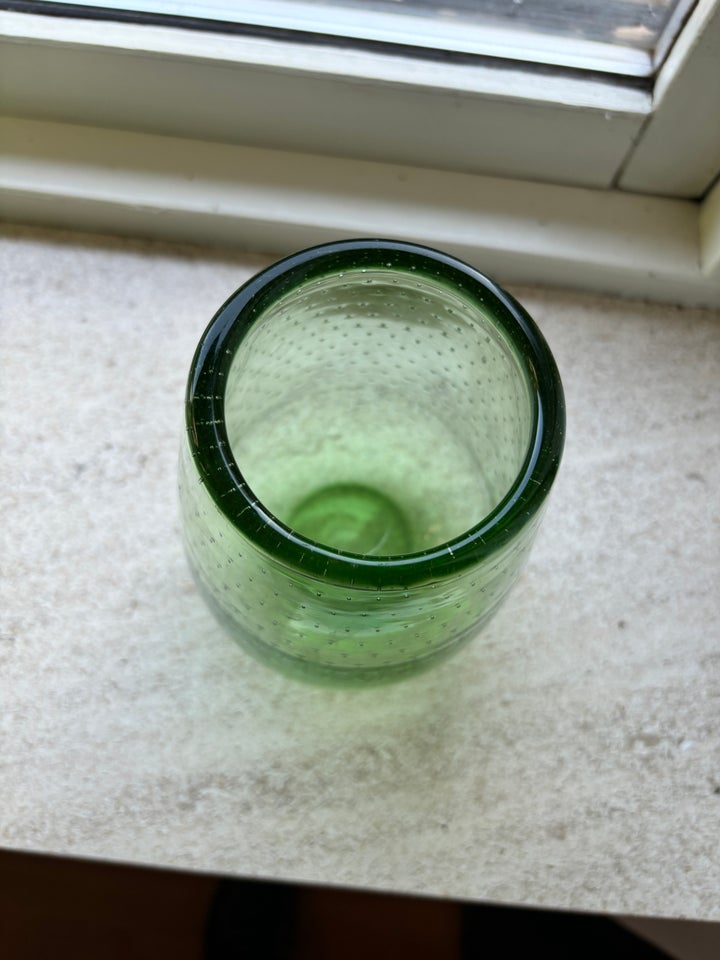 Glas Grøn vase