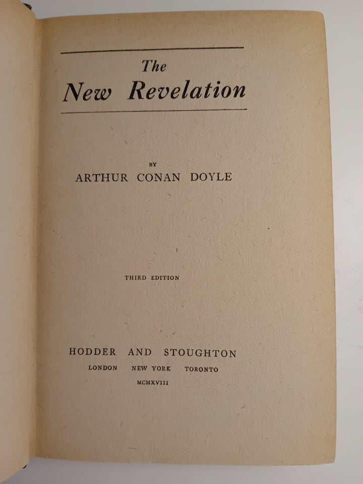 The New Revelation, Arthur Conan