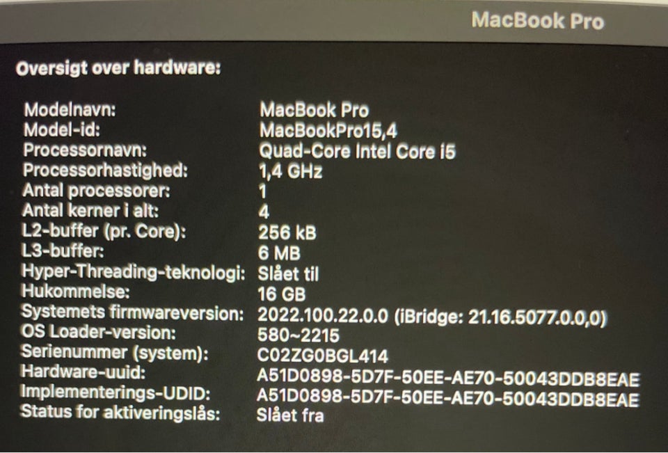 MacBook Pro 14 GHz 16 GB ram