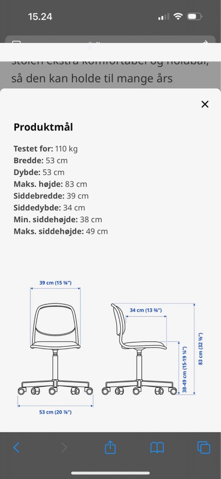 Kontorstol, Ikea