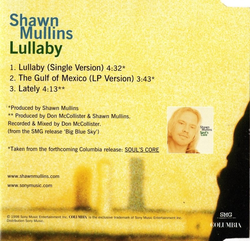 SHAWN MULLINS: Lullaby, rock