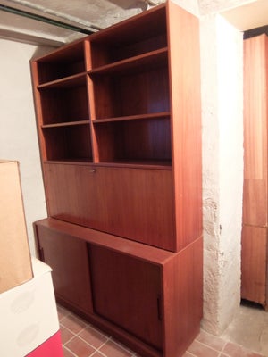 Bogskab teak finerede b: 120 d: 30