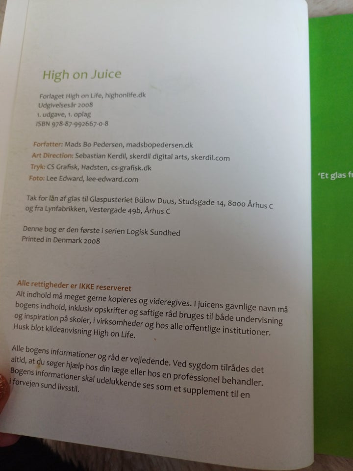 High og juice, Mads Bo Pedersen,