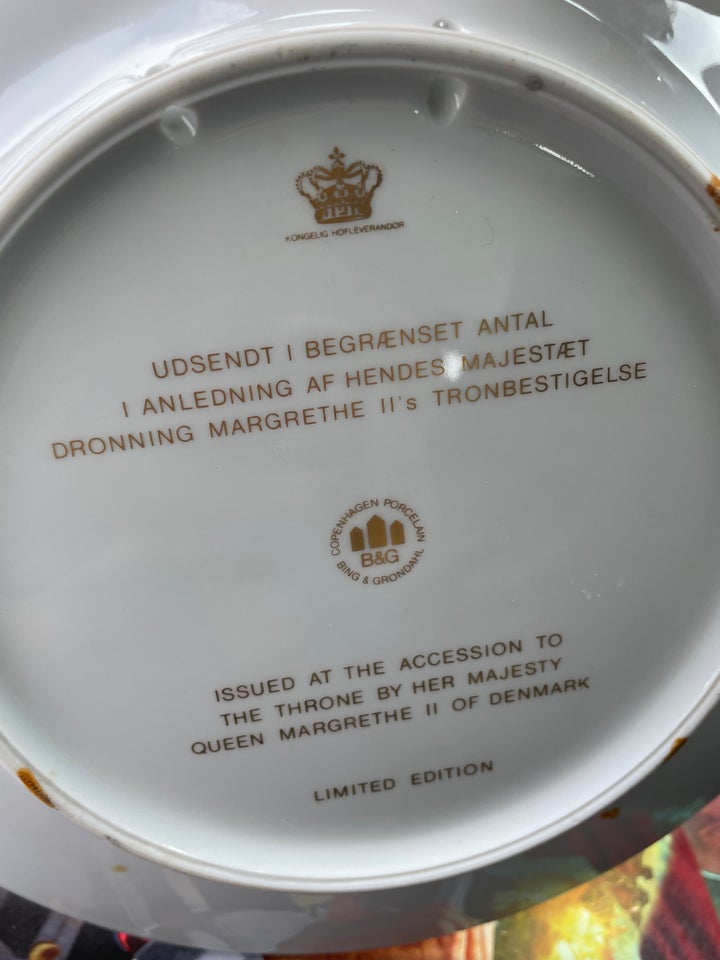 Porcelæn Platte Bing  Grøndahl