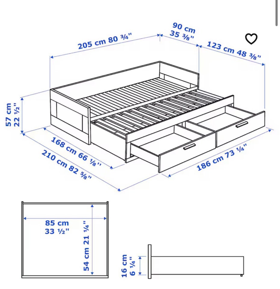 Dobbeltseng Ikea b: 160 l: 200