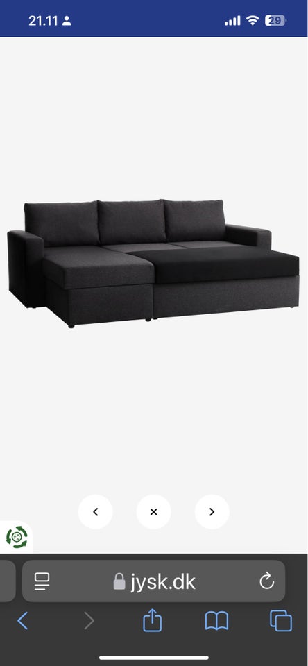 Sovesofa, Jysk MARSLEV , b: 150 l: