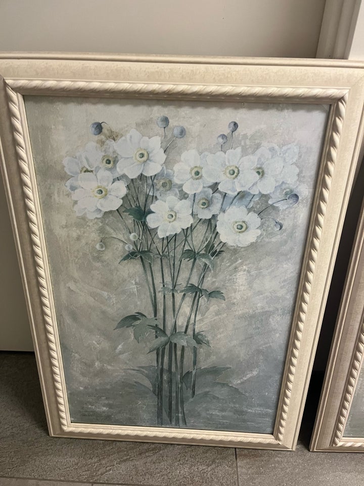 Tryk motiv: Blomster  b: 54 cm h: 76