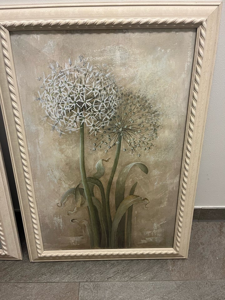 Tryk motiv: Blomster  b: 54 cm h: 76