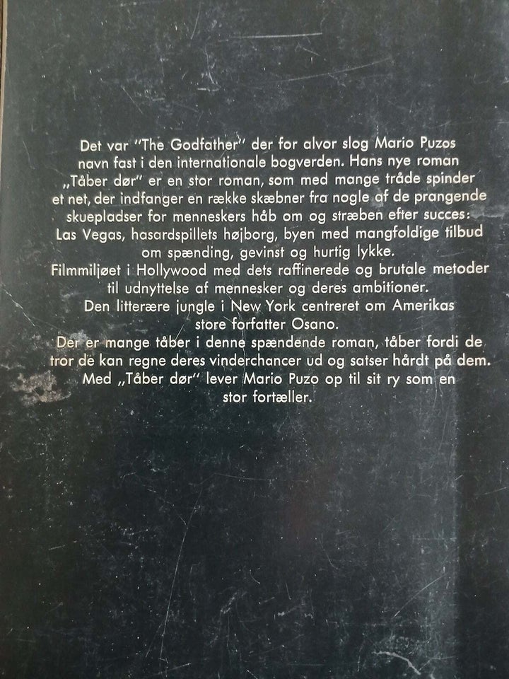 Tåber dør, Mario Puzo, genre: roman