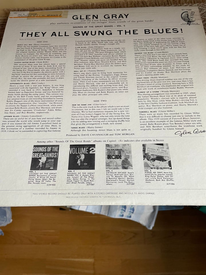 LP, Glen Gray ( 1. Press), They All