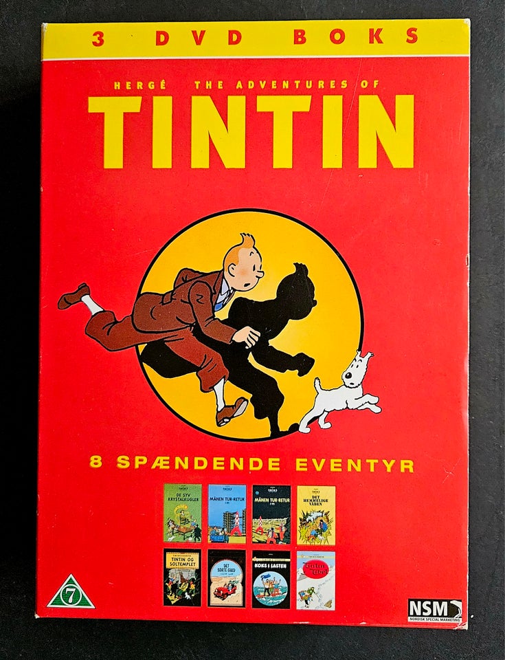 8 x Tintin film, instruktør Herge,