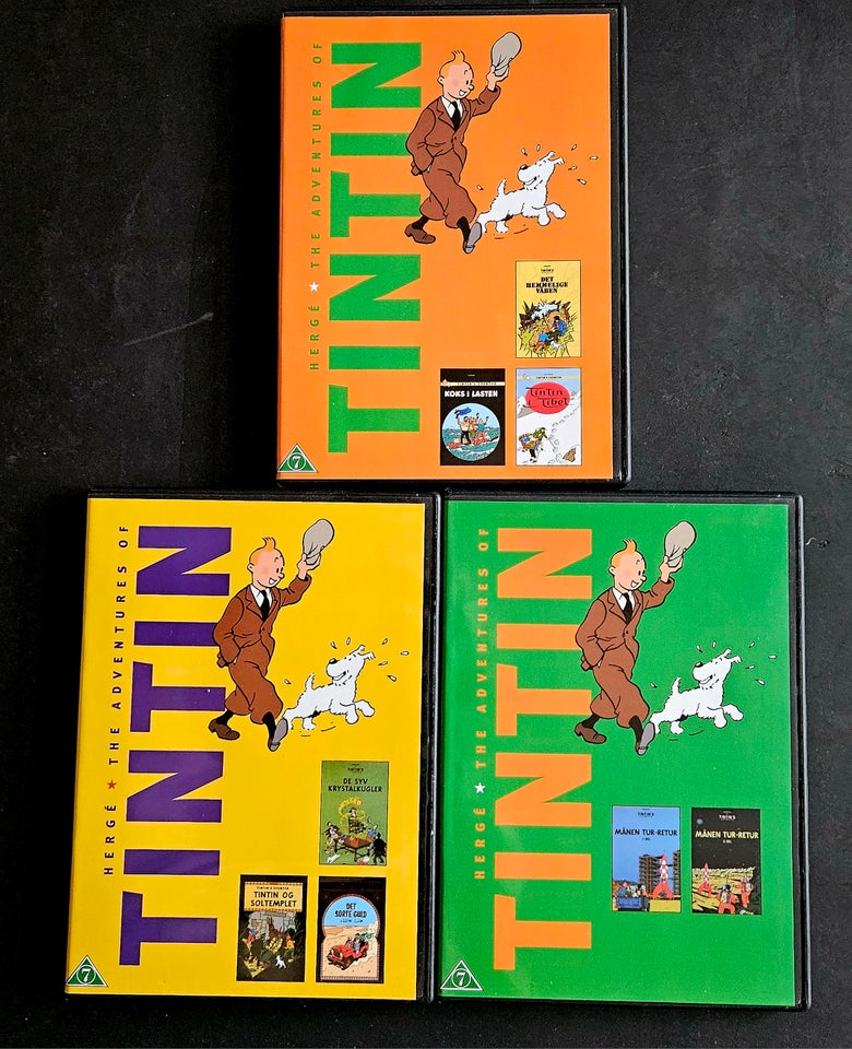 8 x Tintin film, instruktør Herge,