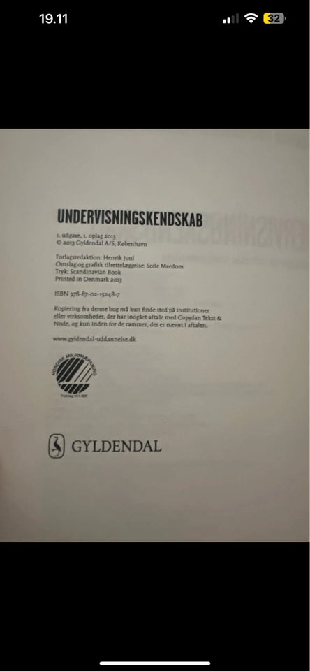 Undervisningskendskab