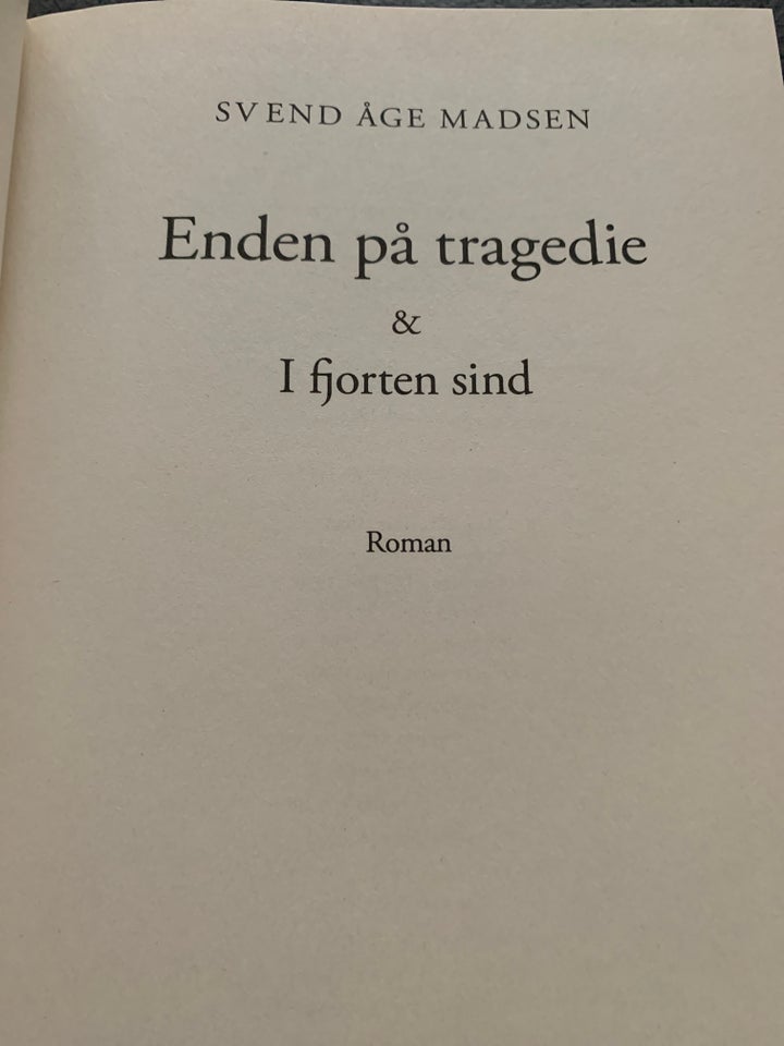 ENDEN PÅ TRAGEDIE , SVEN ÅGE MADSEN,