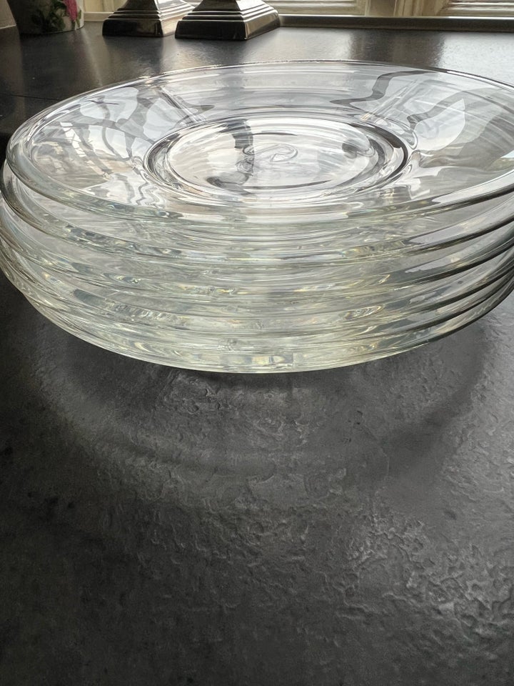 Glas, 20 cm tallerkner , Rosendal