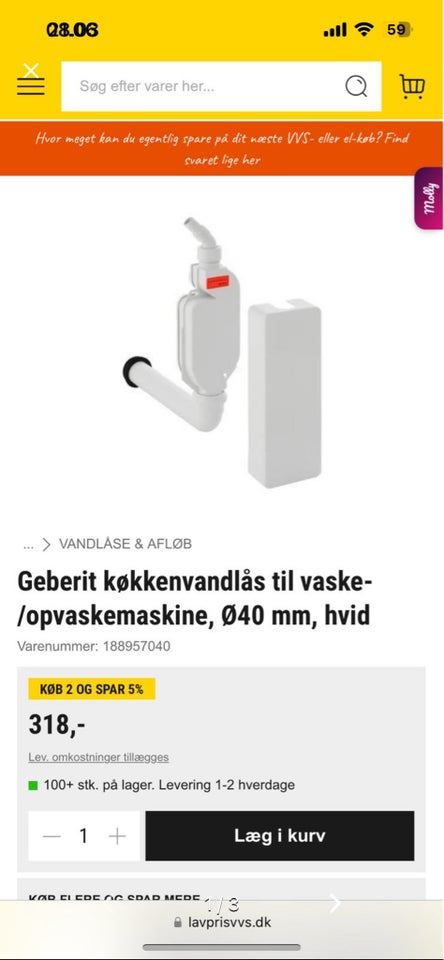 Vandlås Geberit