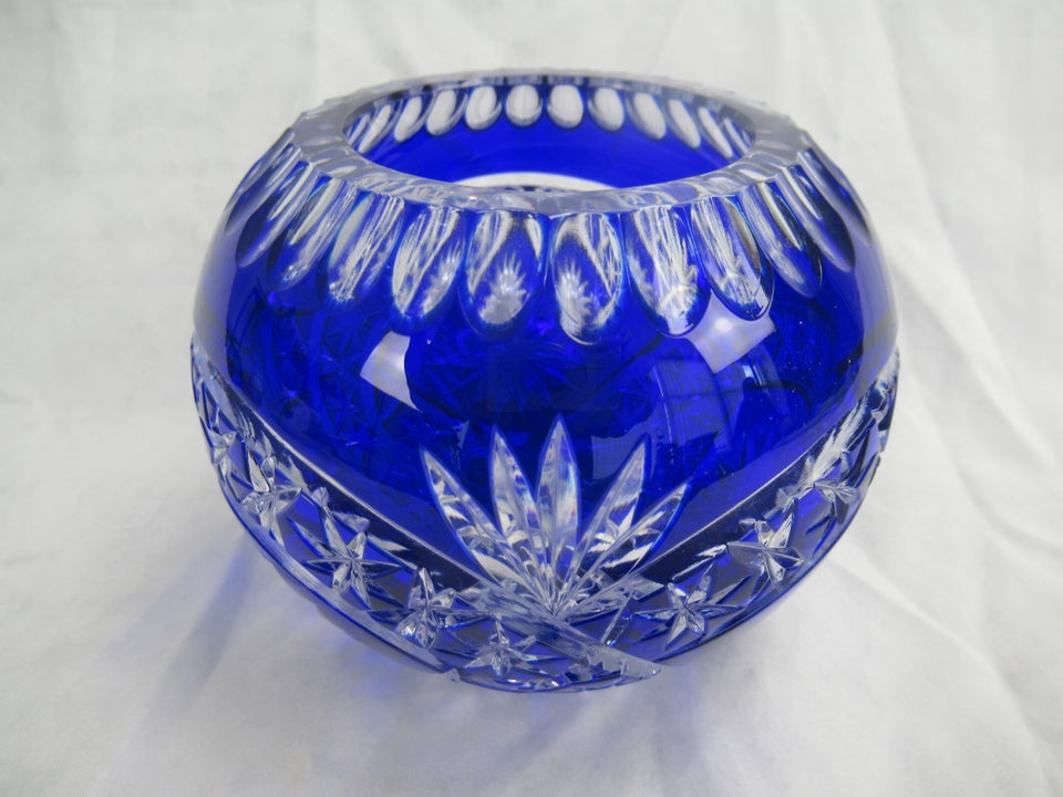 Glas Bøhmisk Krystal Kugle Vase 10