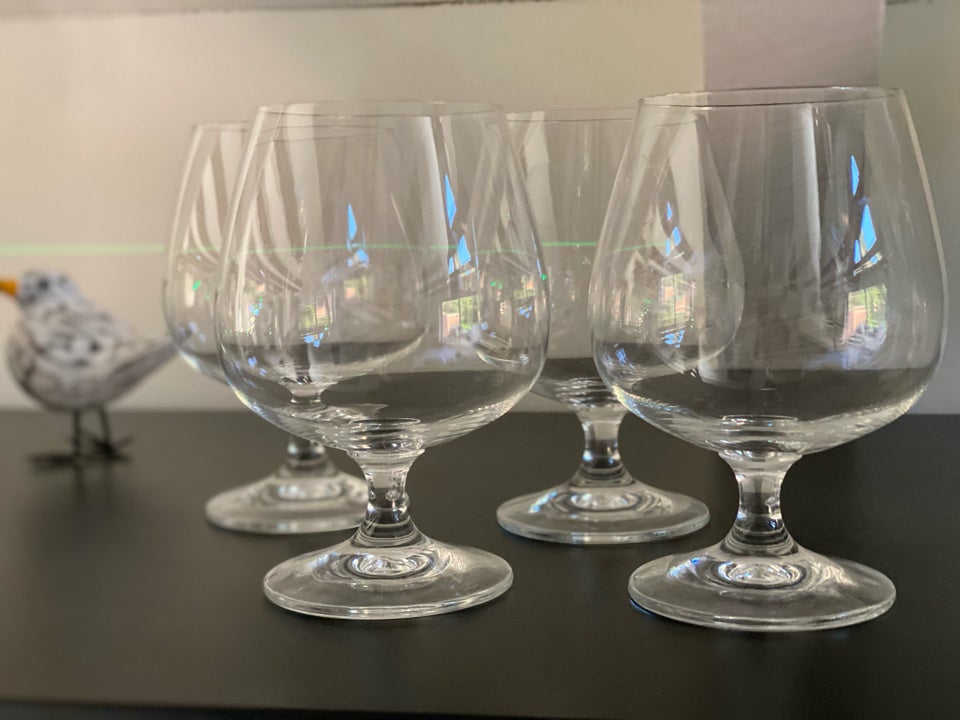 Glas, 4 smukke krystal cognacglas