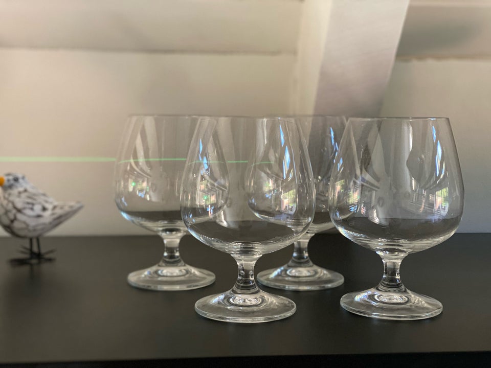 Glas, 4 smukke krystal cognacglas