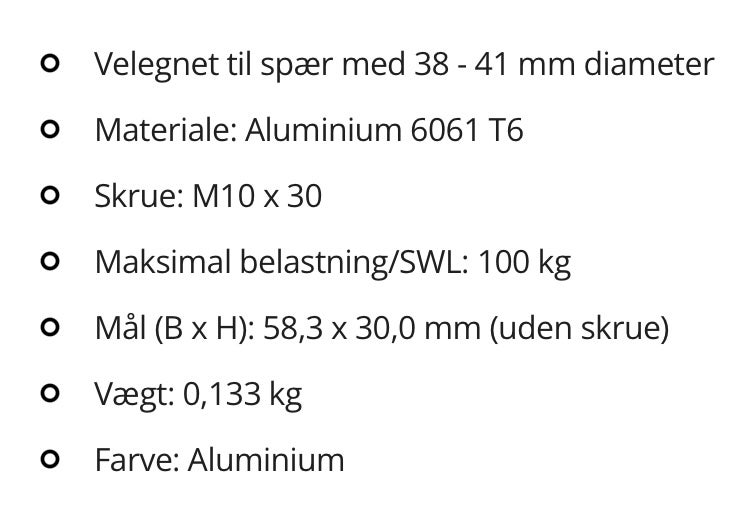 6 stk clamps. Ubrugte, Duratruss