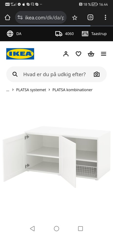 Garderobeskab, Ikea Platsa, b: 60