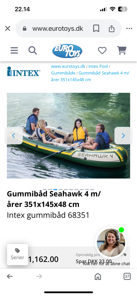 Gummibåd, Seahawk 4, 4 pers.