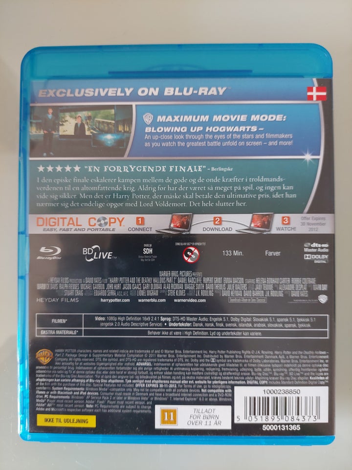 Dødsregalierne del 2, Blu-ray,