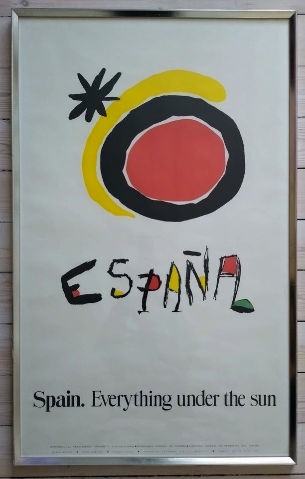 Turistplakat Joan Miro motiv: