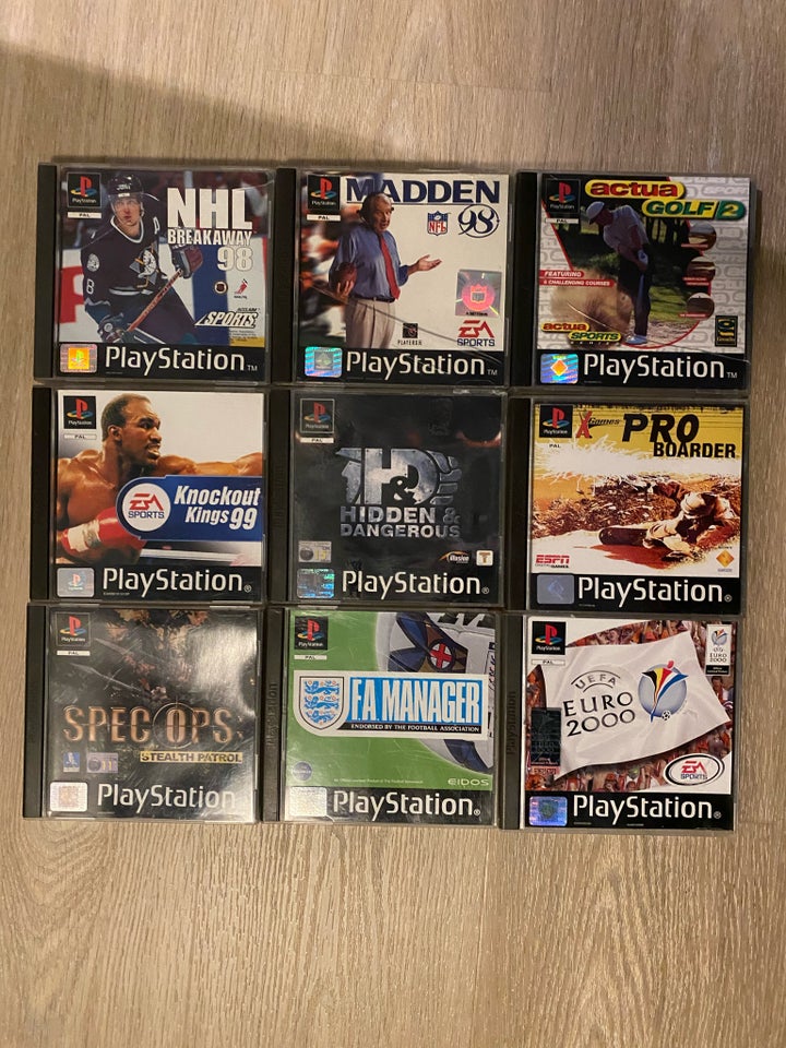 Stor samling Playstation 1 spil, PS