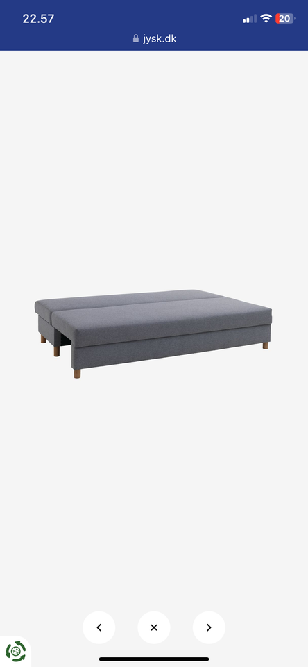 Sovesofa Jysk  b: 130 l: 192 h: 83