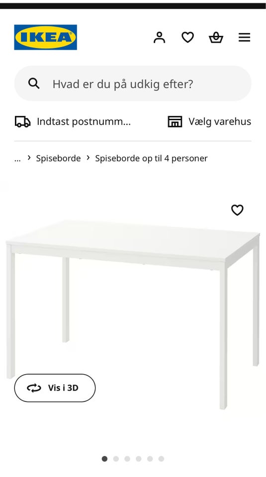 Spisebord, IKEA, b: 75 l: 120