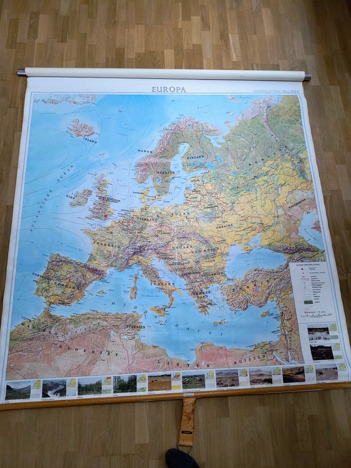 Europakort, motiv: Geografisk, b: