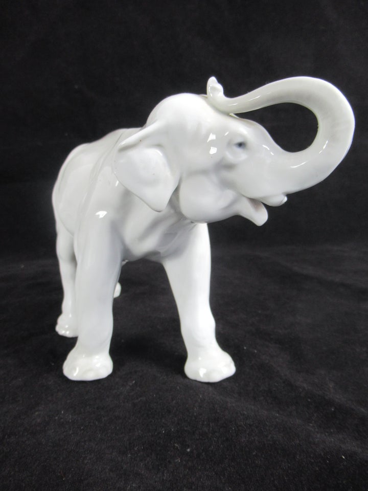 Stor Antik Elefant Figur Heubach