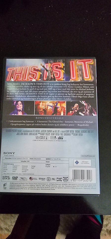 Michael Jackson this is it, DVD,