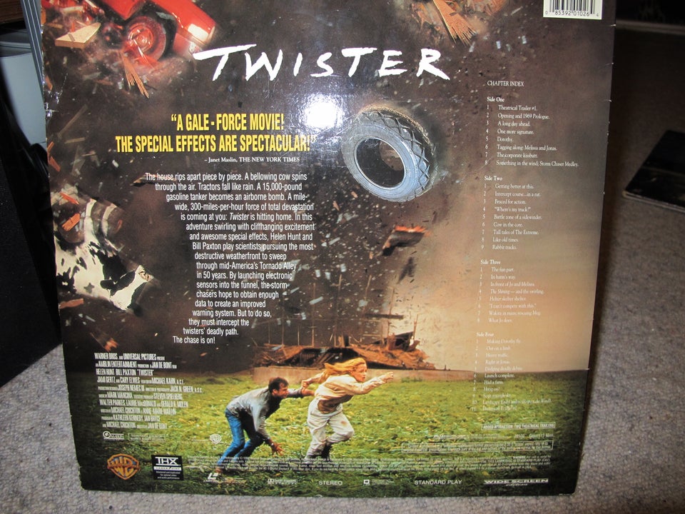 Twister, Laserdisc film, action