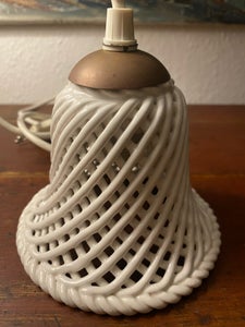 Lampe i flettet keramik Vintage