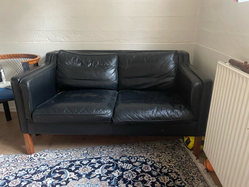 Sofa, læder, 2 pers.