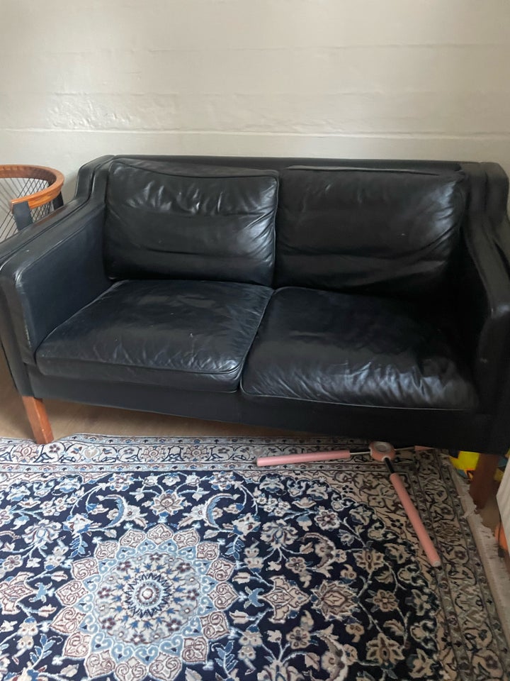 Sofa, læder, 2 pers.