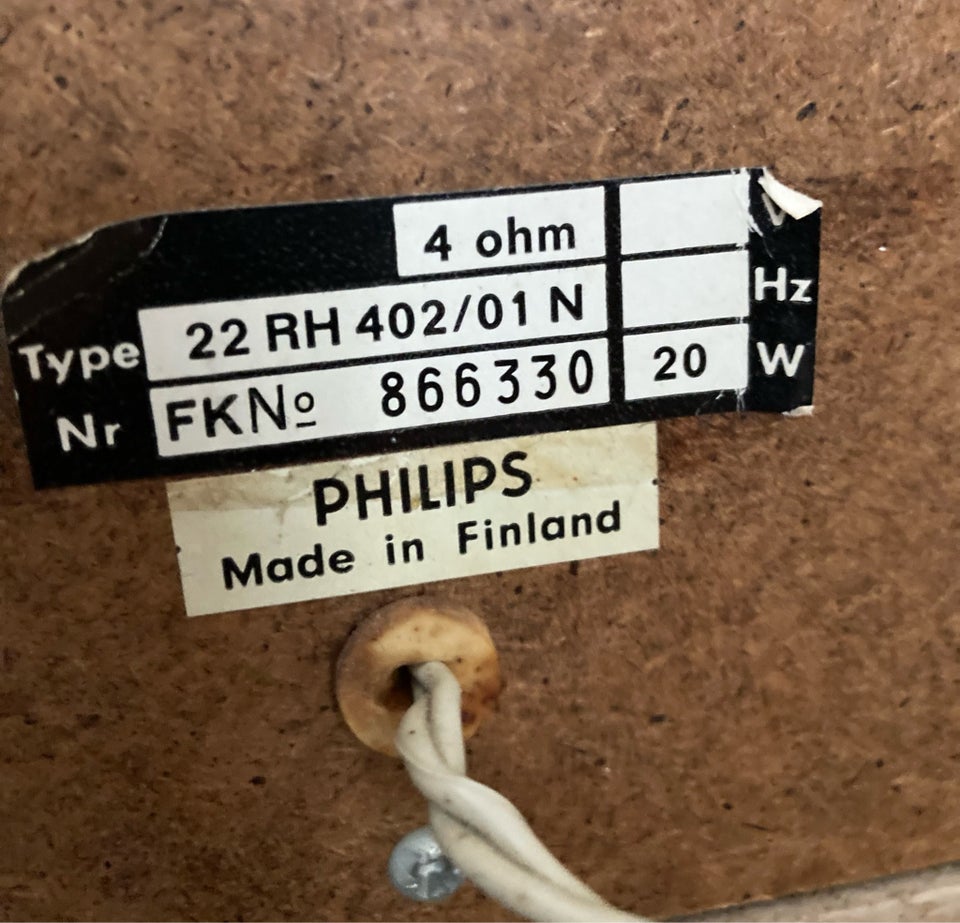 Højttaler, Philips, 22RH 402/01N