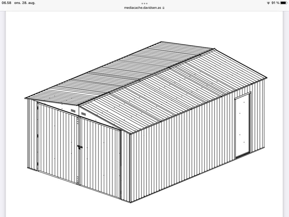 Skur/garage i stål